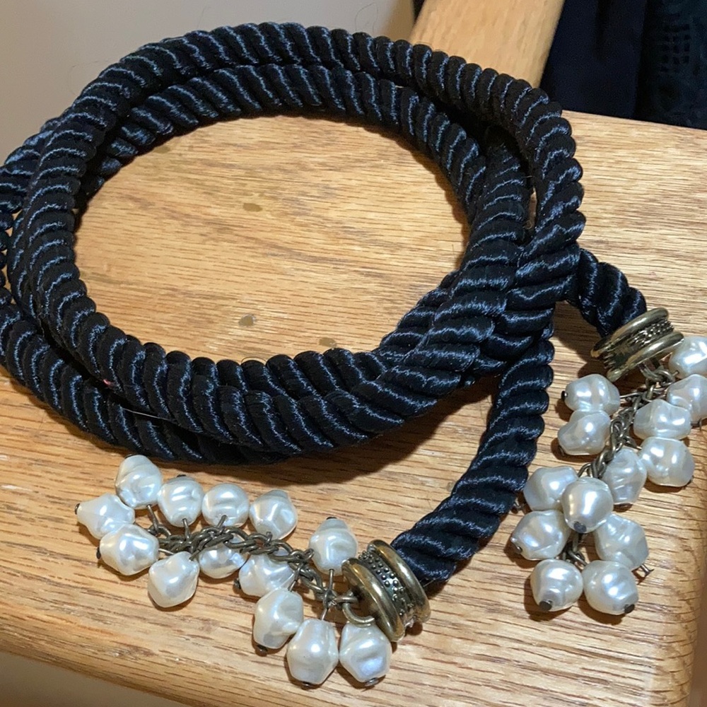 Vintage Luxury Belt with artificial Pearls